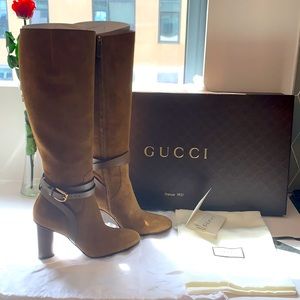 Gucci Knee High New Marron Boots